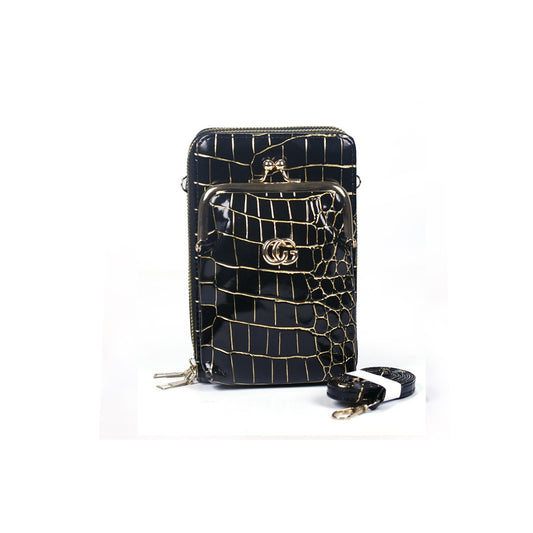 Vivana Chic Mini Handbag with Patent Print Details