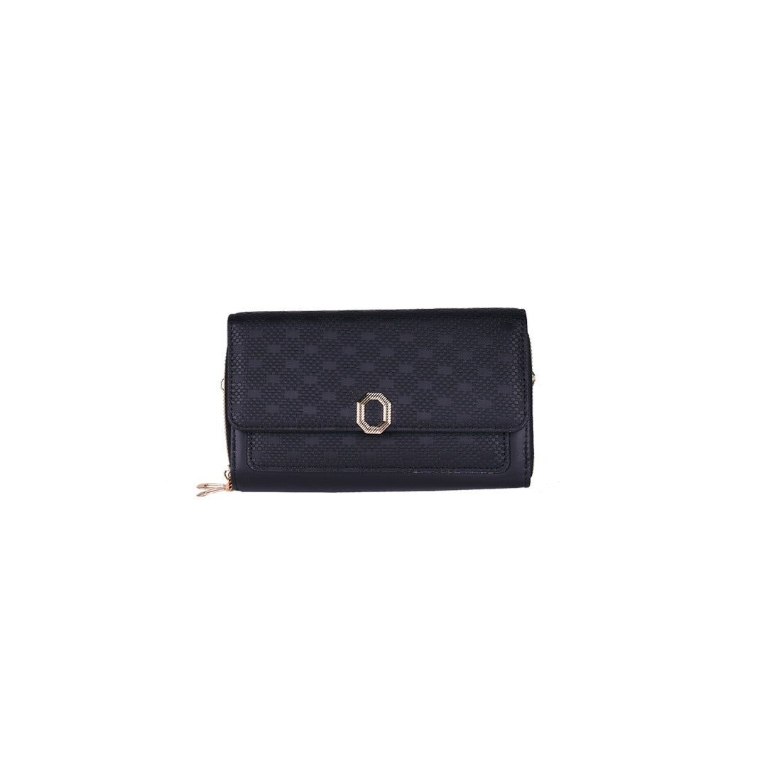 Vivana Elegant Faux Leather Wallet with Gold Accent