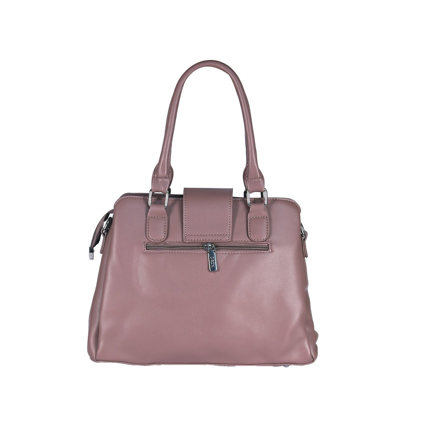 VIVANA Elegant Plain Handbag with Metal Buckle