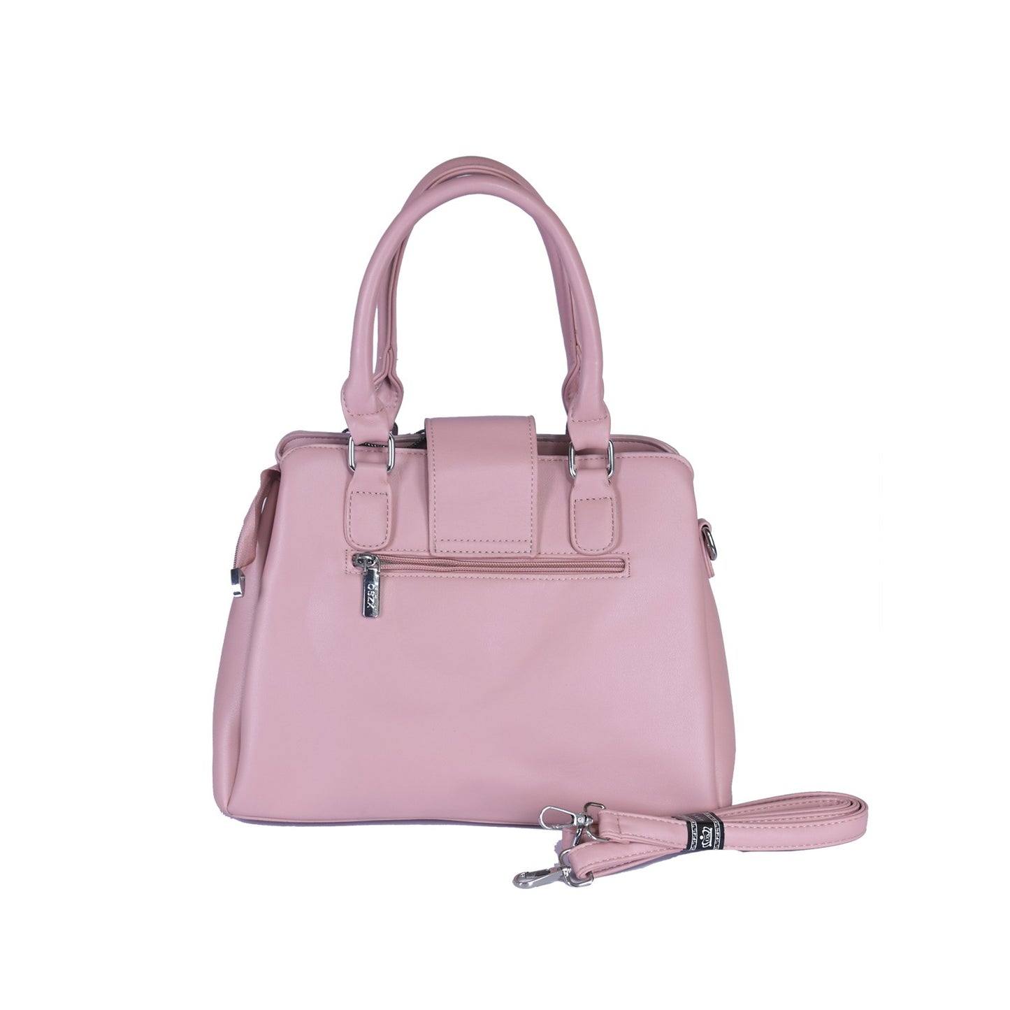 VIVANA Elegant Plain Handbag with Metal Buckle