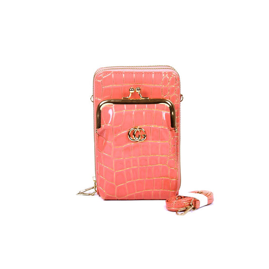 Vivana Chic Mini Handbag with Patent Print Details