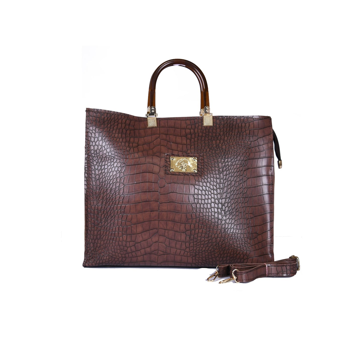 VIVANA Classic Croc-Embossed Tote Bag