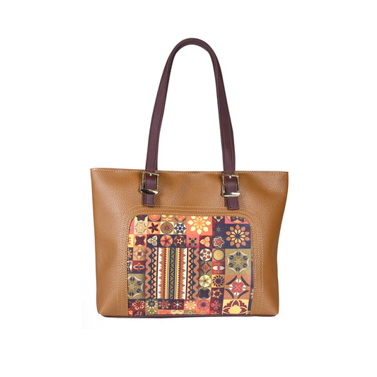 Ethnic Patchwork Tote Bag – Premium Everyday Shoulder Bag | Vivana