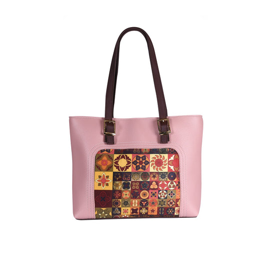 Ethnic Patchwork Tote Bag – Premium Everyday Shoulder Bag | Vivana