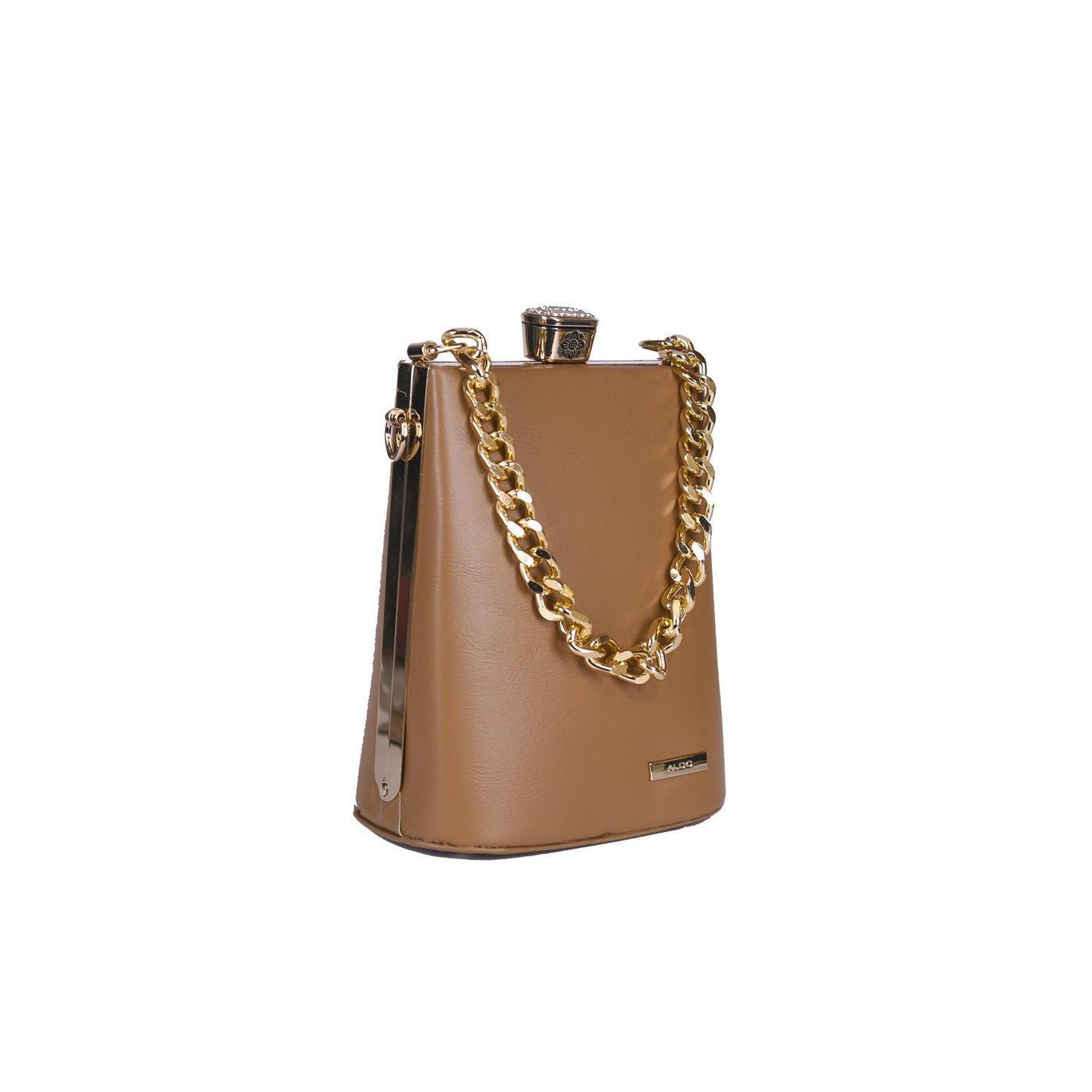 Vivana Noir Jewel-Top Chain Bag